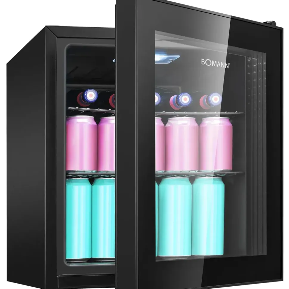 Bomann KSG 7291 Getränkekühlschrank (46 l, 530 mm hoch, Schwarz)