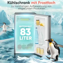 Bomann KS 7257 Kühlschrank (83 l, 850 mm hoch, Graphit)