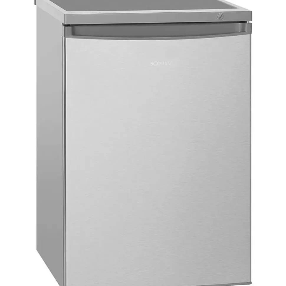 Bomann KS 2184.1 Kühlschrank (120 l, 845 mm hoch, Edelstahl)