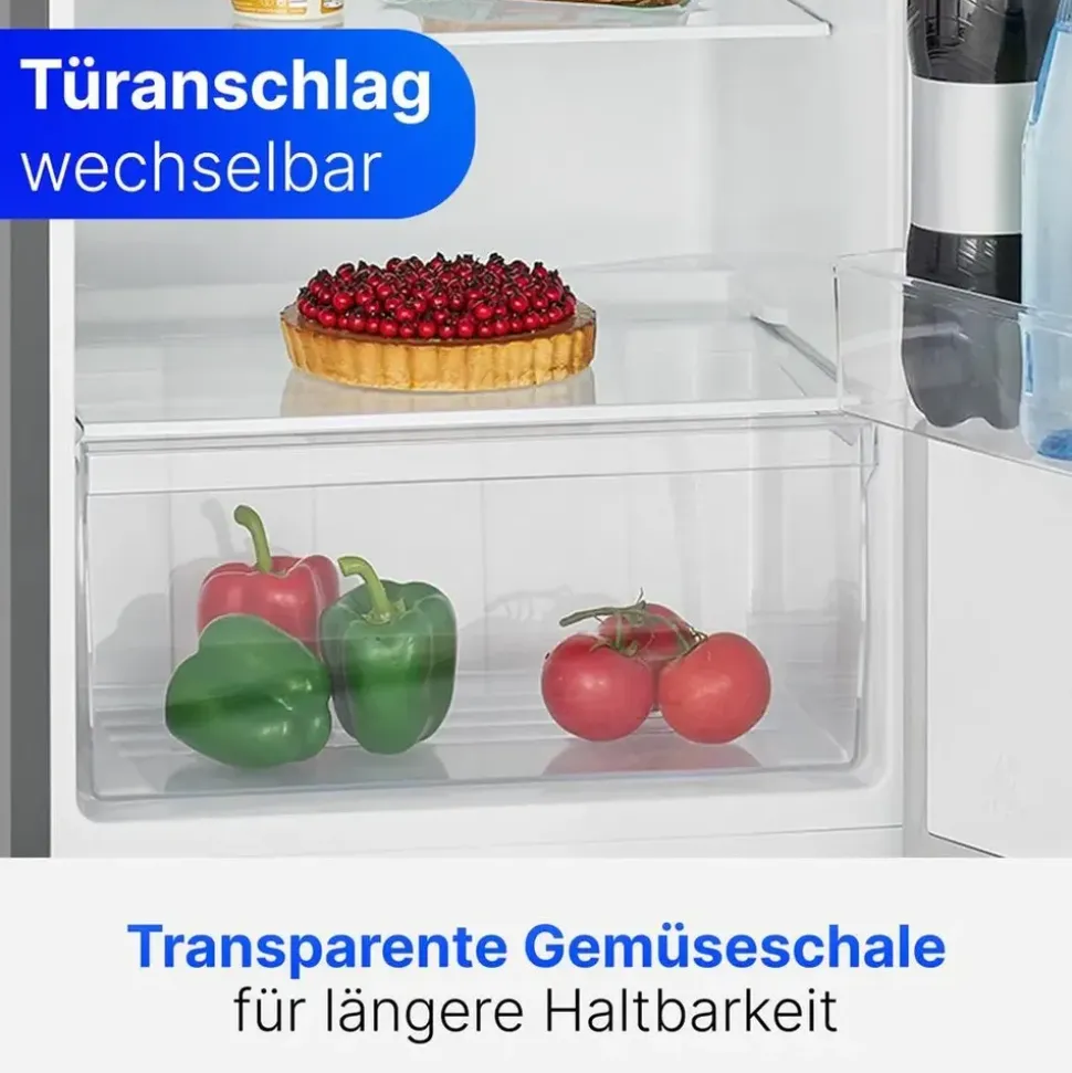 Bomann VS 7316 Kühlschrank (242 l, 1434 mm hoch, Inoxlook)