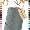 BooGardi Makramee Garn Grau 3 mm 200 m 2 St.
