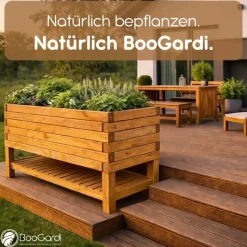 BooGardi Pflanzkasten 140 x 42 x 38 cm Braun