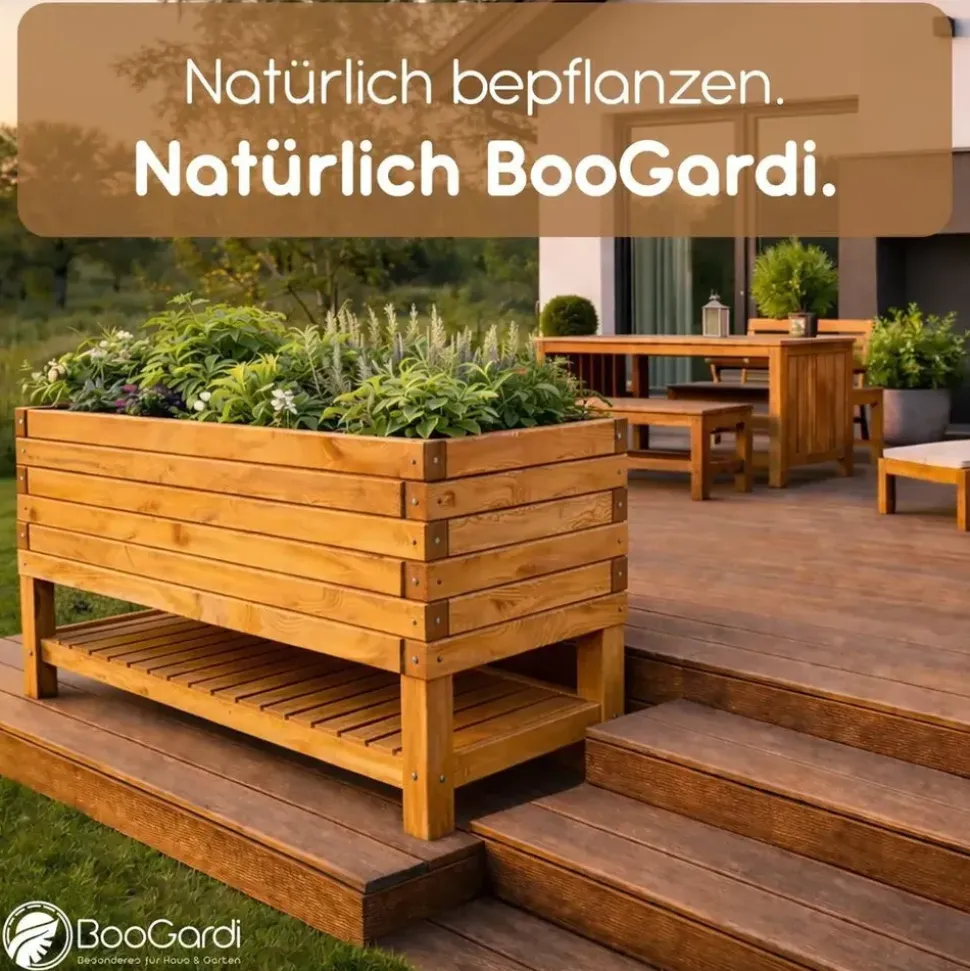 BooGardi Pflanzkasten 140 x 42 x 38 cm Braun