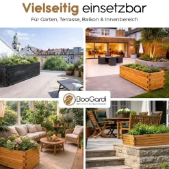 BooGardi Pflanzkasten 140 x 42 x 38 cm Braun