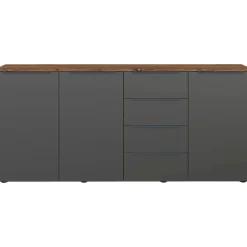 borchardt Möbel Highboard 200 x 93 x 35 cm grau