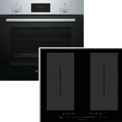 Bosch Flex-Induktions-Herd-Set Backofen 3D-Heißluft + Kochfeld Flächeninduktion Booster 60cm