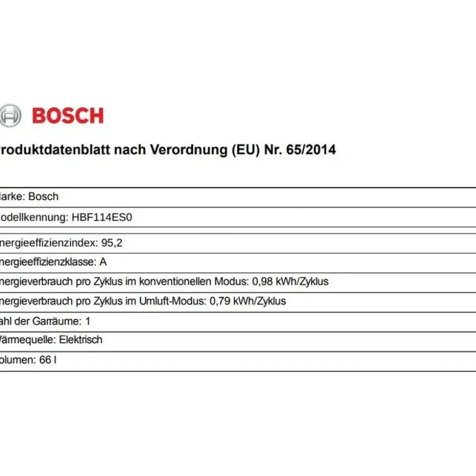 Bosch HBF114ES0