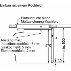 Bosch Herdset Pyrolyse 3D-Heißluft + Induktionskochfeld Booster
