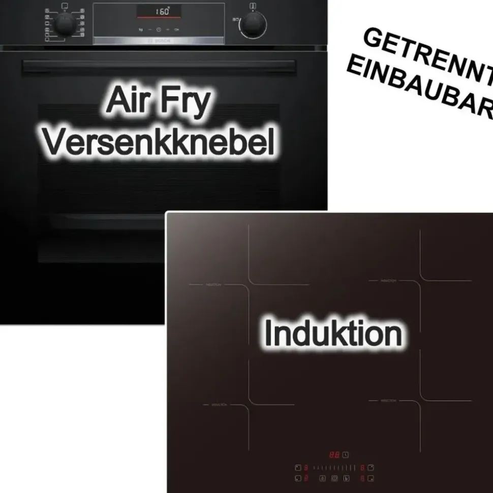 Bosch Herdset Teleskopauszug + Induktionskochfeld