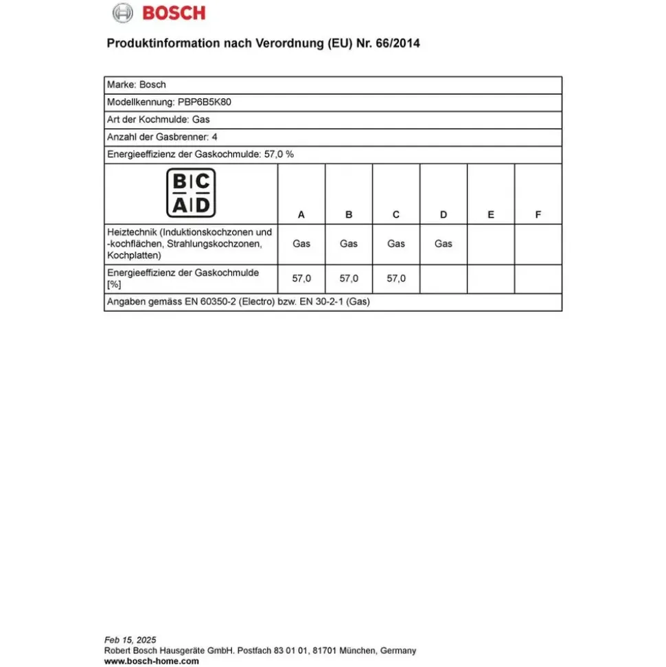 Bosch PBP6B5K80