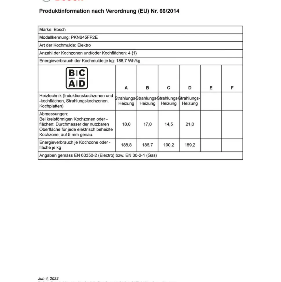 Bosch Serie 6 PKN645FP2E