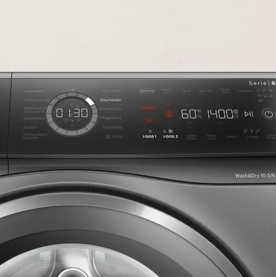 Bosch Serie 8 WNC254AS0 Waschtrockner (10.5 kg / 6 kg, 1400 U/min)