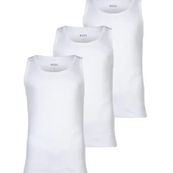 Boss 3P Co Tank Top weiß Baumwolle X-Large Herren, 100% WHITE, XL