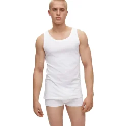 Boss 3P Co Tank Top weiß Baumwolle X-Large Herren, 100% WHITE, XL