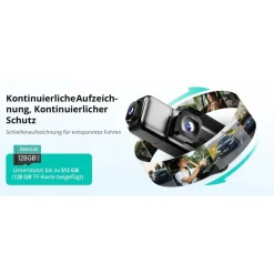 BOTSLAB 4K 3-Kanal Dashcam Auto Vorne Hinten