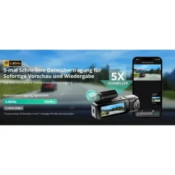 BOTSLAB 4K 3-Kanal Dashcam Auto Vorne Hinten