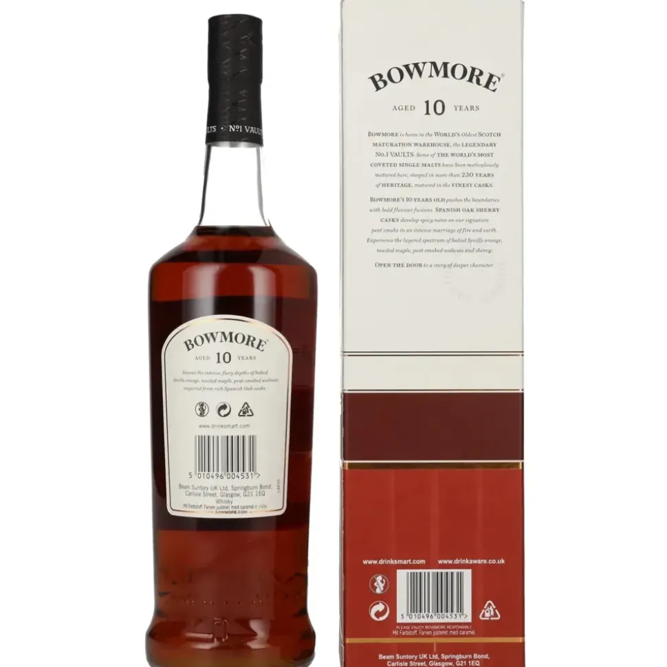 Bowmore 10 Years Old Dark & Intense Islay Single Malt 40% vol 1 l