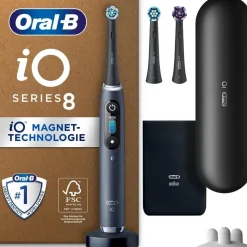 Braun iO Series 8 Plus Edition black + Reiseetui + Aufsteckbürsten 2 St.
