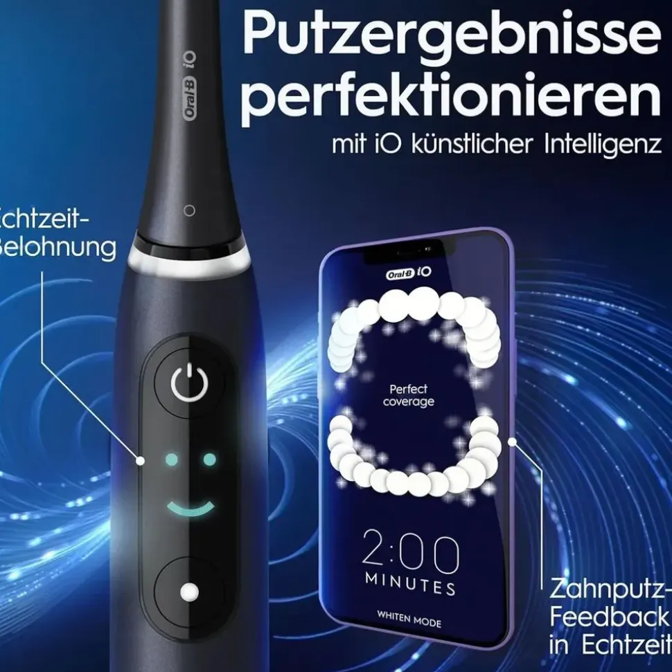 Braun iO Series 8 Plus Edition black + Reiseetui + Aufsteckbürsten 2 St.