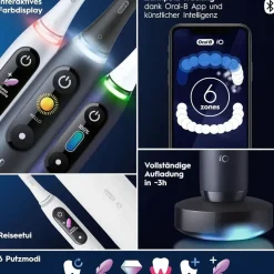 Braun iO Series 8 Plus Edition black + Reiseetui + Aufsteckbürsten 2 St.