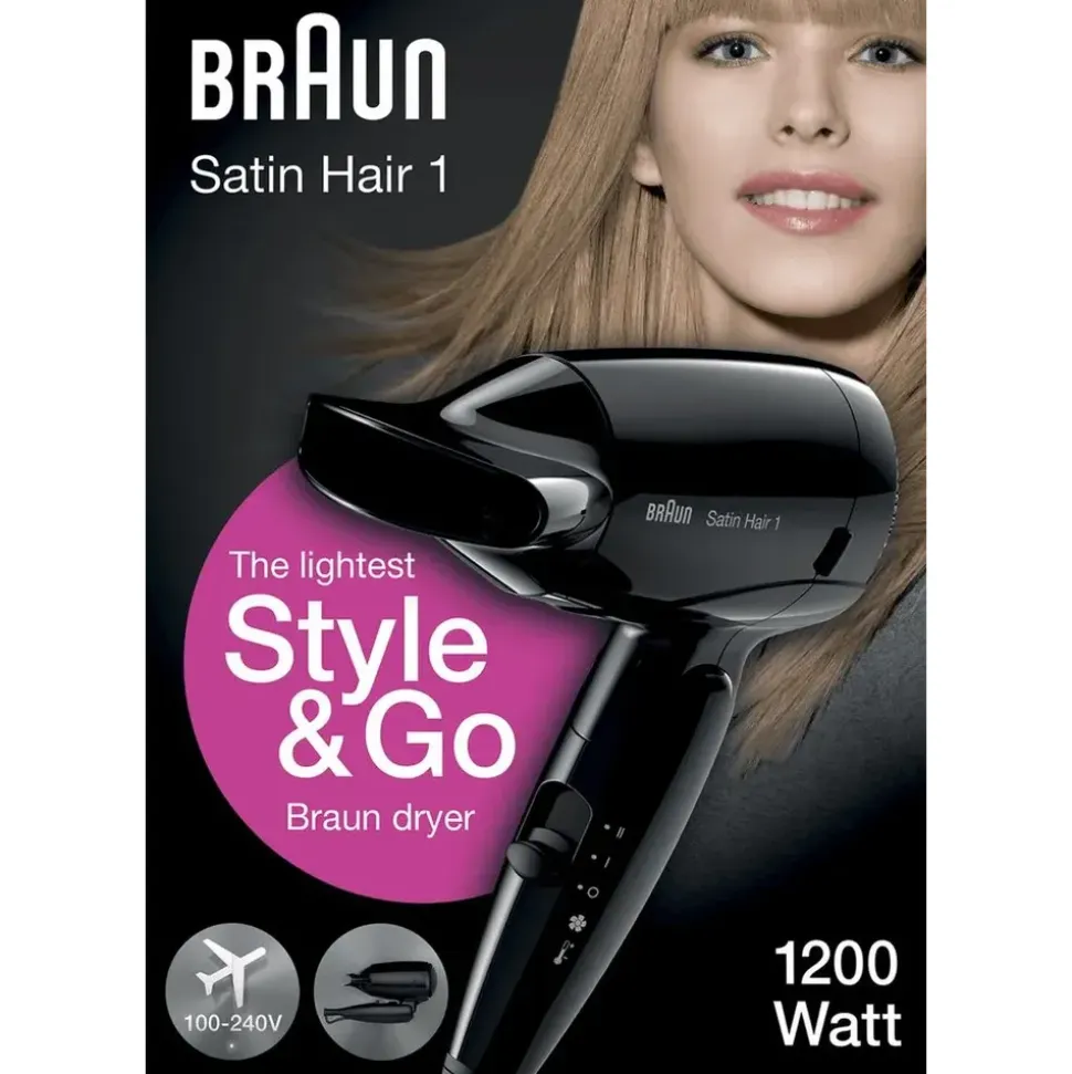 Braun Reisehaartrockner Satin Hair 1 Style&Go HD130