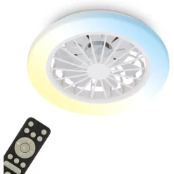 Briloner LED Deckenventilator 38 cm Weiß