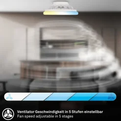 Briloner LED Deckenventilator 38 cm Weiß