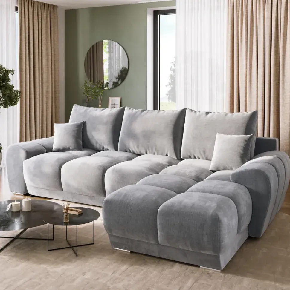 bromarkt Ecksofa Nubes grau
