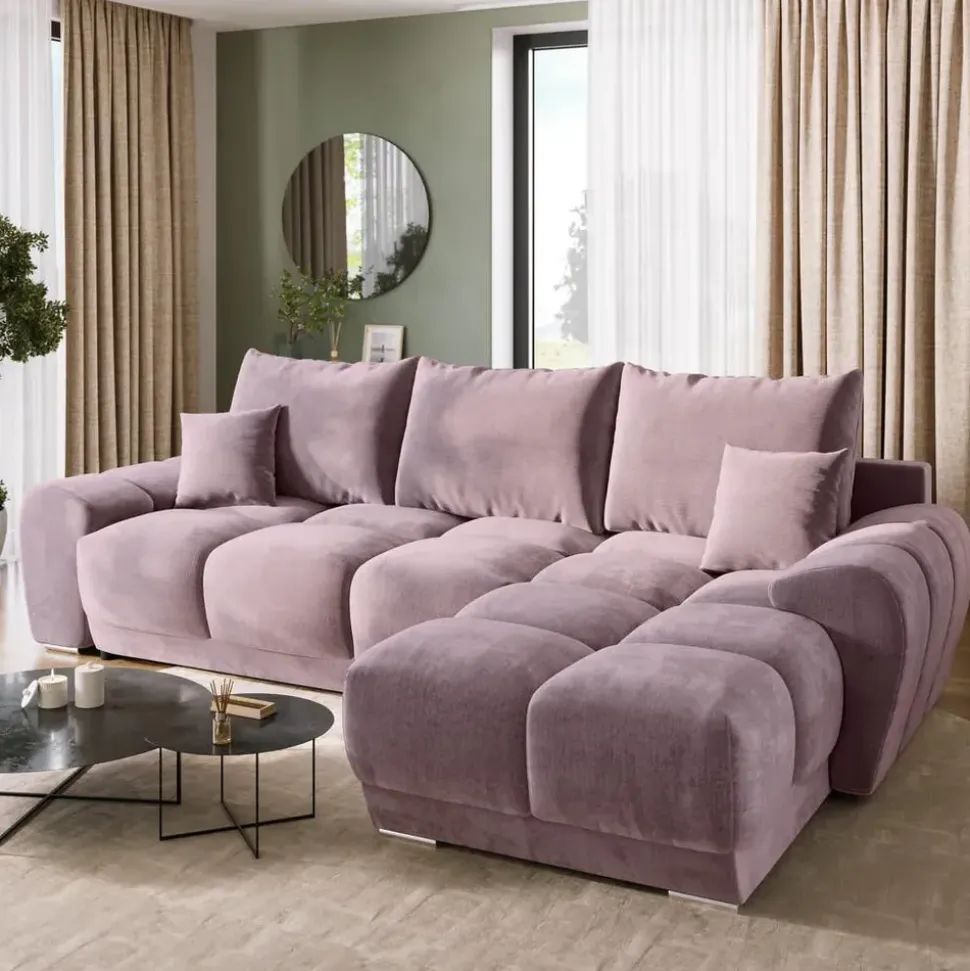 bromarkt Ecksofa Nubes puderrosa