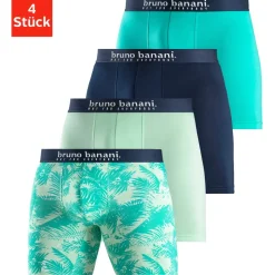 Bruno Banani Langer Boxer grün XL 4er Pack
