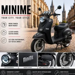 Burnout MiniMe 50 ccm 3,0 PS 25 km/h Mattschwarz