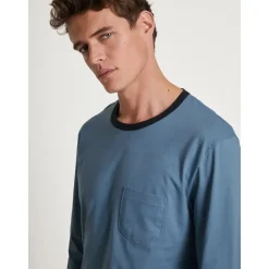 CALIDA Schlafanzug Relax Essentials Blau L (52/54)