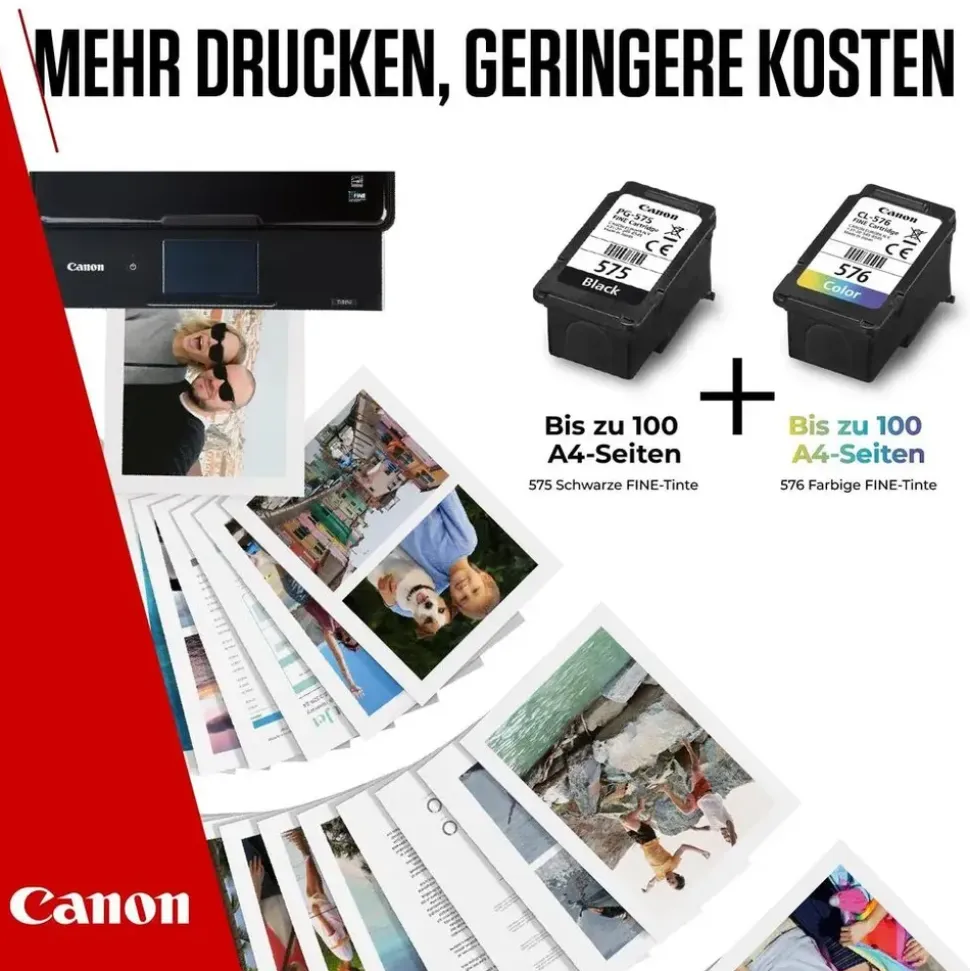 Canon PG-575 schwarz + CL-576 CMY 5438C004