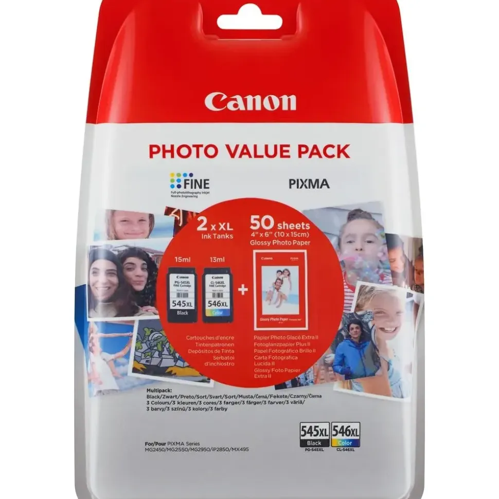 Canon PG-545XL schwarz + CL-546XL CMY