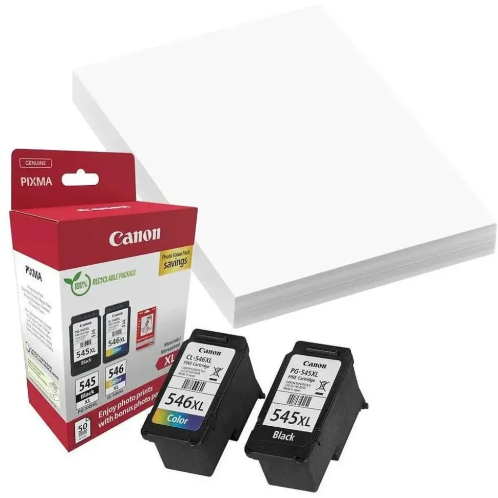 Canon PG-545XL schwarz + CL-546XL CMY
