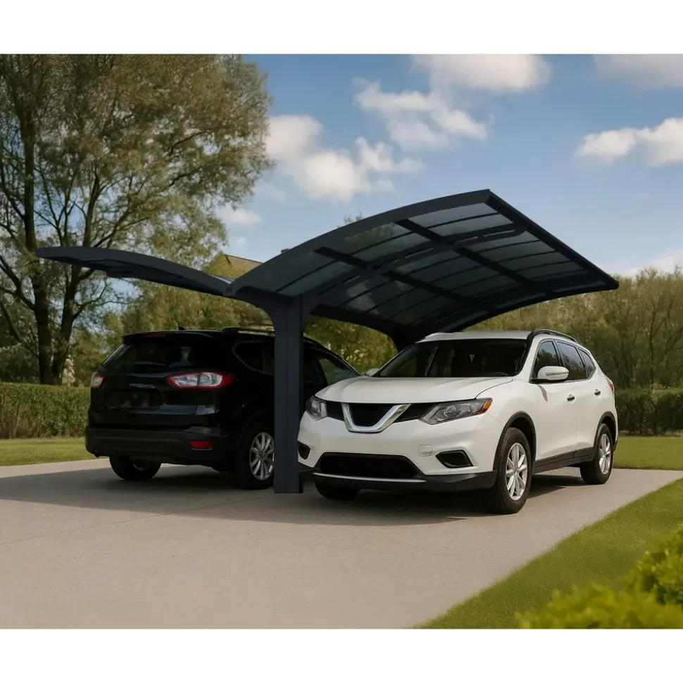CANOPIA Doppelcarport Arizona Wave 5,80 x 5,00 m anthrazit inkl. UV-Schutz und witterungsbeständig