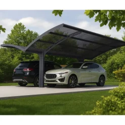 CANOPIA Doppelcarport Arizona Wave 5,80 x 5,00 m anthrazit inkl. UV-Schutz und witterungsbeständig