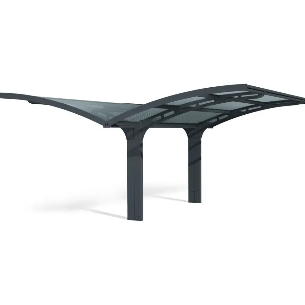 CANOPIA Doppelcarport Arizona Wave 5,80 x 5,00 m anthrazit inkl. UV-Schutz und witterungsbeständig