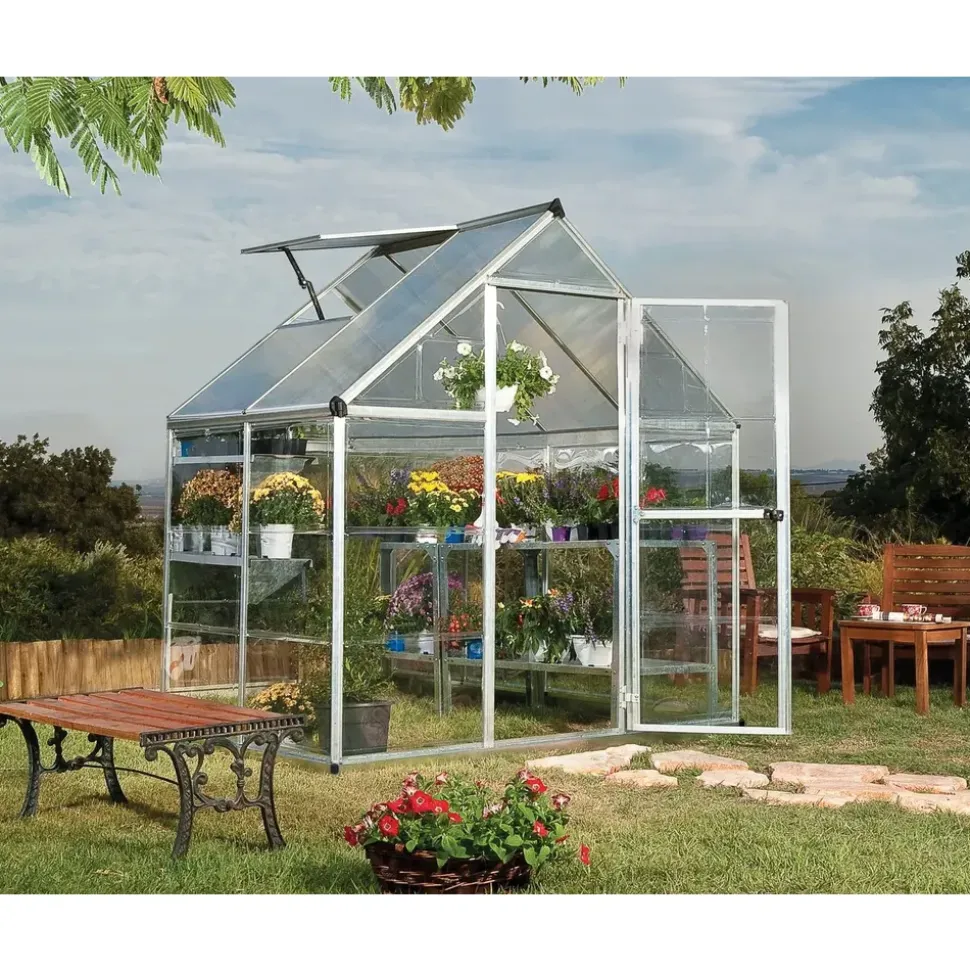 CANOPIA Hybrid Alu silber Polycarbonat 0,7 mm/Dach HKP 4 mm 2,3 m2