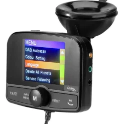 casativo-tech Einfach DAB+ über FM hören - 4in1 Kfz DAB Radio Empfänger mit Bluetooth 5.0, Freisprechanlage & FM Transmitter - Kristallklarer Digital-Sound im
