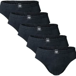 CECEBA Slip unifarben schwarz/weiß M 5er Pack