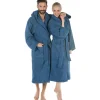 CELINATEX Bademantel Blau S