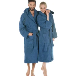 CELINATEX Bademantel Blau S