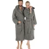 CELINATEX Bademantel Grau S