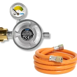 CFH Druckminderer 50 mbar mit Manometer und Füllstandsanzeige