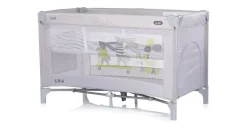 Chipolino Reisebett, Ariel, 2 Ebenen, Tragetasche, Seiteneingang, Seitentasche grau/hase