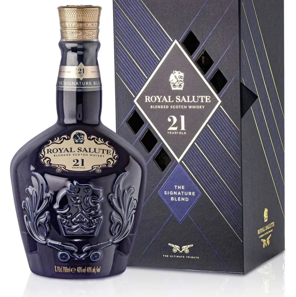 Chivas Regal 21 Years Old Royal Salute Blended Scotch 40% vol 0,7 l Geschenkbox