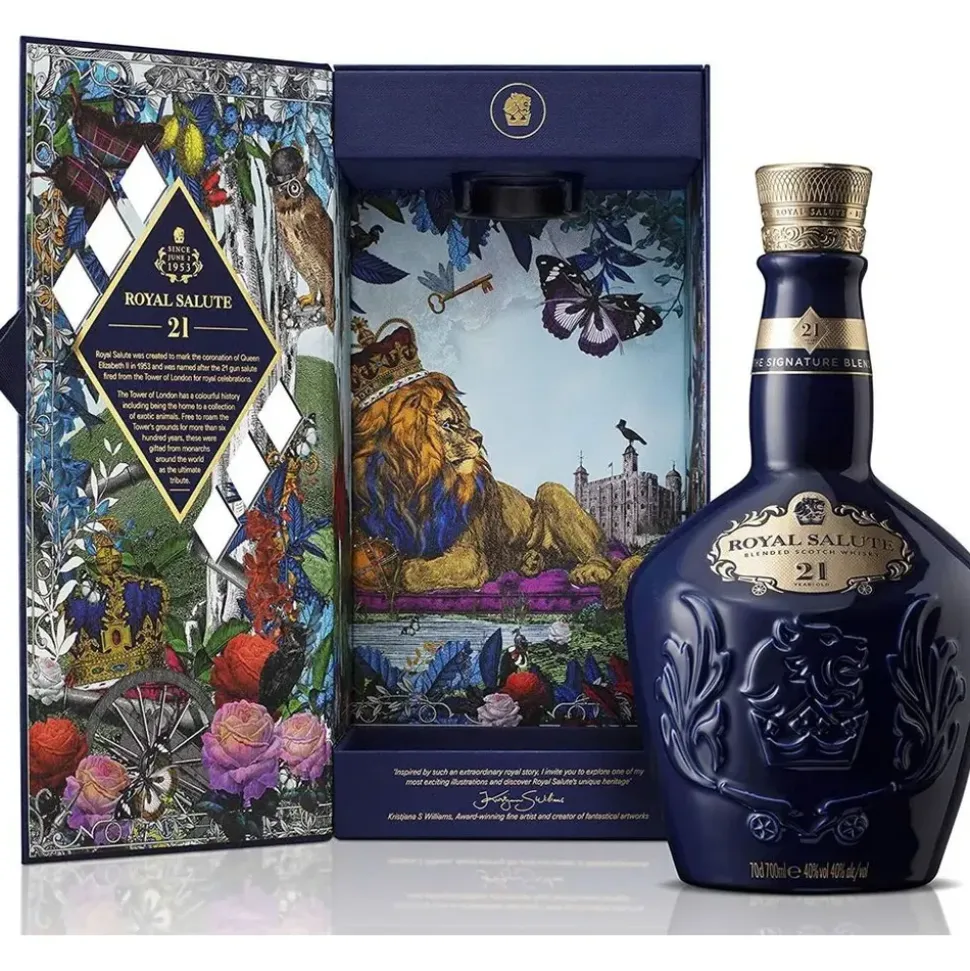 Chivas Regal 21 Years Old Royal Salute Blended Scotch 40% vol 0,7 l Geschenkbox