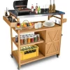 Coemo Servierwagen Grillstation James M Kücheninsel Holz, auf Rollen 118 x 47 x 92 cm