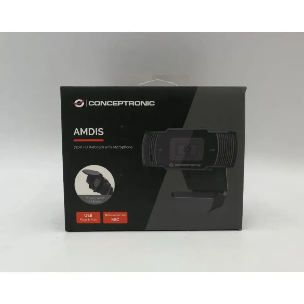 Conceptronic AMDIS 720p HD Webcam Schwarz